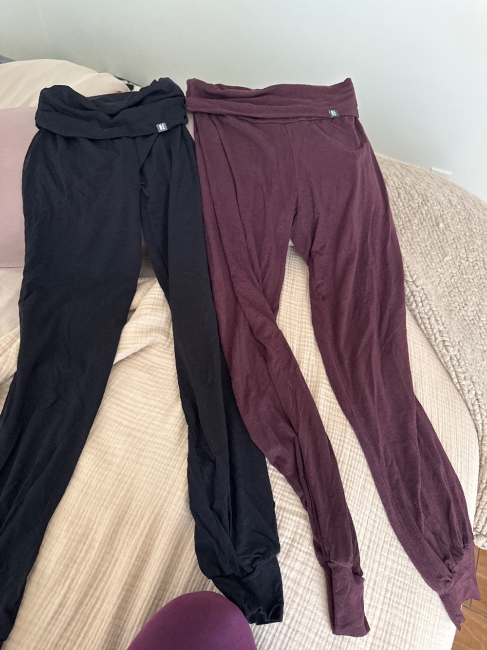 Bam yoga leggings they fold over